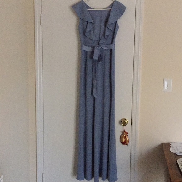 Adrianna Papell - Ruffle sleeve open back dress - Picture 5 of 6